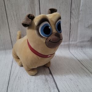 Disney Store Pug Tan ROLLY Puppy Dog Pals Plush Stuffed Animal Toy Blue …